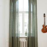 Semi-sheer linen curtains in Light Camel