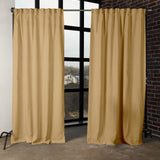 Semi-sheer linen curtains in Light Camel