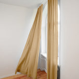 Semi-sheer linen curtains in Light Camel