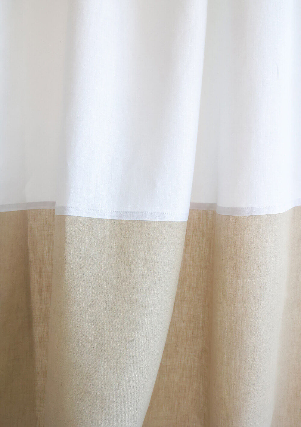 Semi sheer linen curtains set of 2