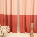 Semi sheer linen curtains set of 2