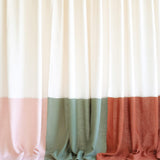 Semi sheer linen curtains set of 2
