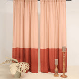 Semi sheer linen curtains set of 2
