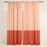 Semi sheer linen curtains set of 2