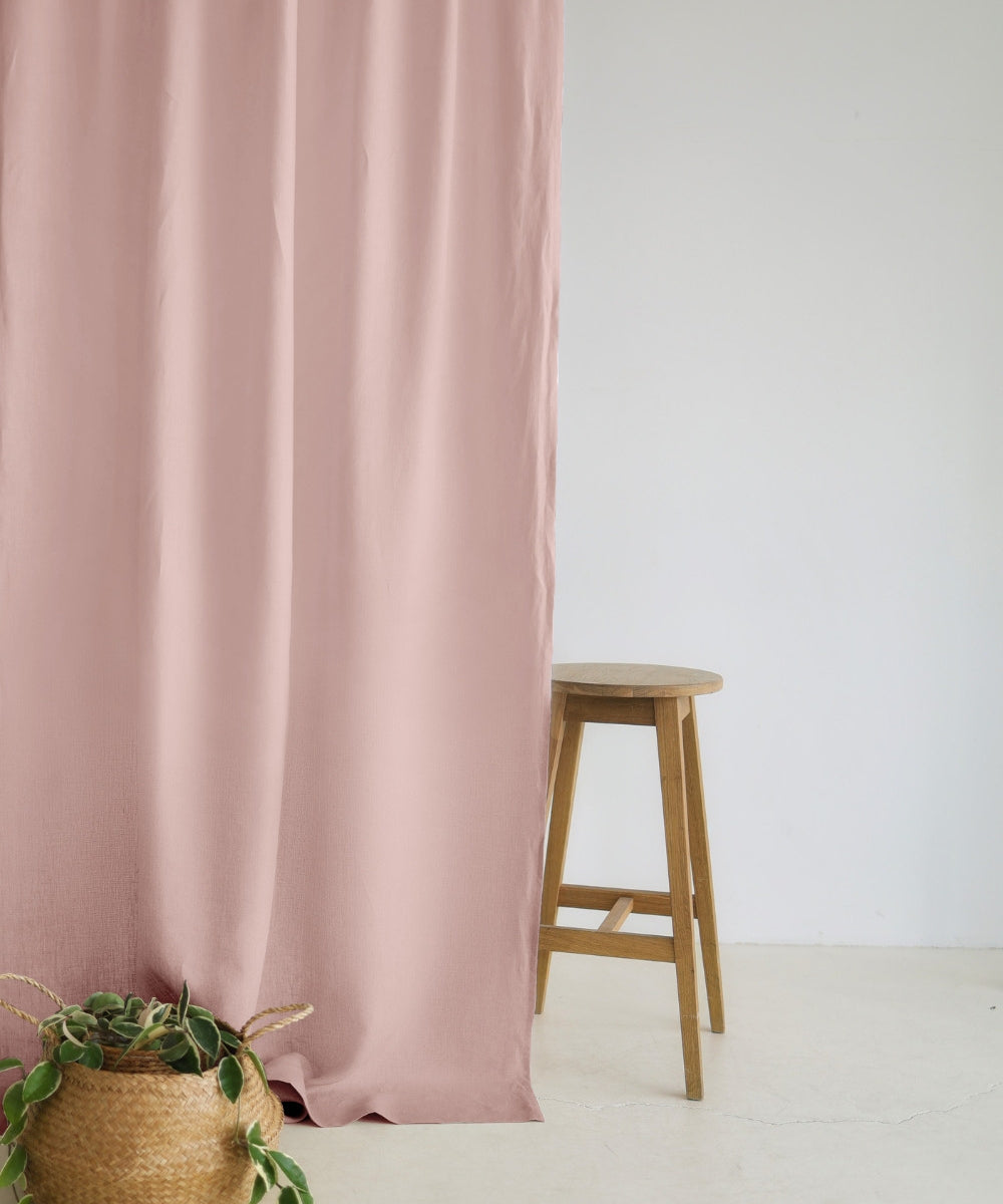 Semi-sheer linen curtains