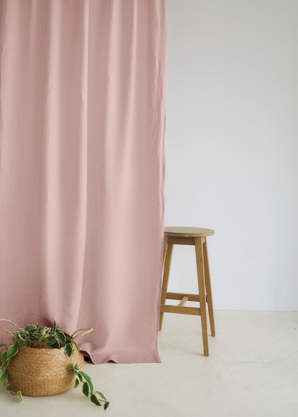 Semi-sheer linen curtains