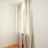 Semi-sheer rod pocket linen curtain – photo 1