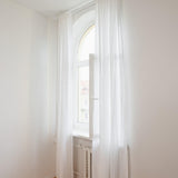 Set of 2 linen curtain panels in Optic White