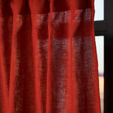 Set of 2 linen curtain panels in Red Clay