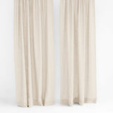 Set of 2 linen curtains with multifunctional heading tape