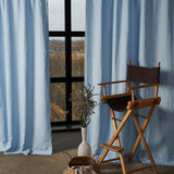 Set of 2 linen rod pocket curtain panels
