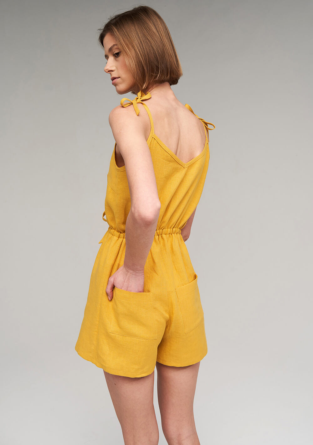 Short linen jumpsuit Keira