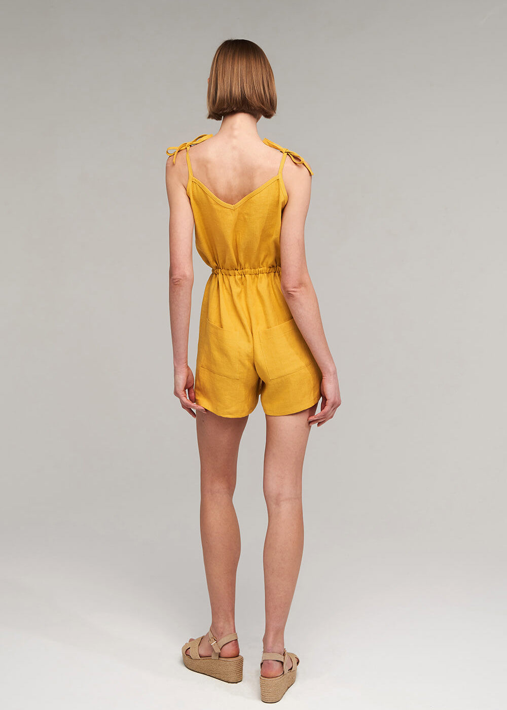 Short linen jumpsuit Keira