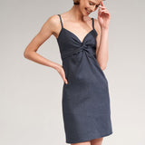 Short linen strap dress Arielle