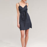 Short linen strap dress Arielle