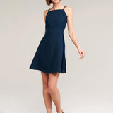 Short linen strap dress Cassidy