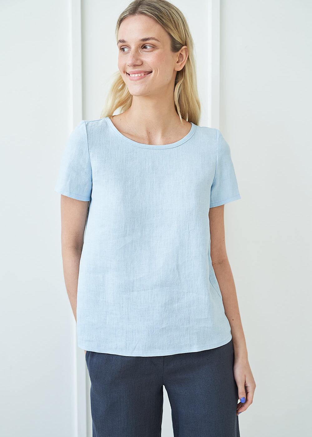 Short sleeve linen shirt Olivia