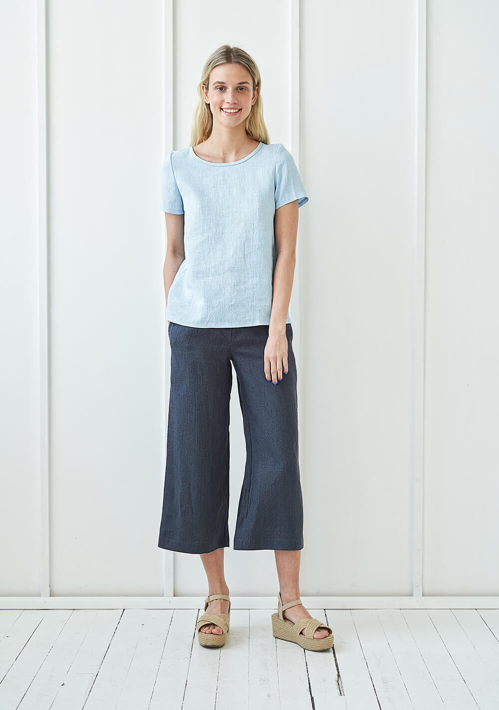 Short sleeve linen shirt Olivia