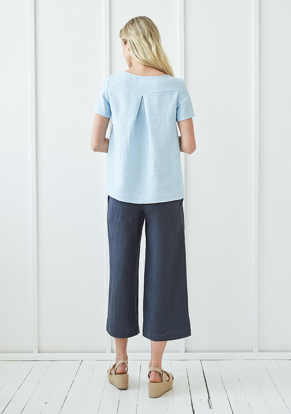 Short sleeve linen shirt Olivia