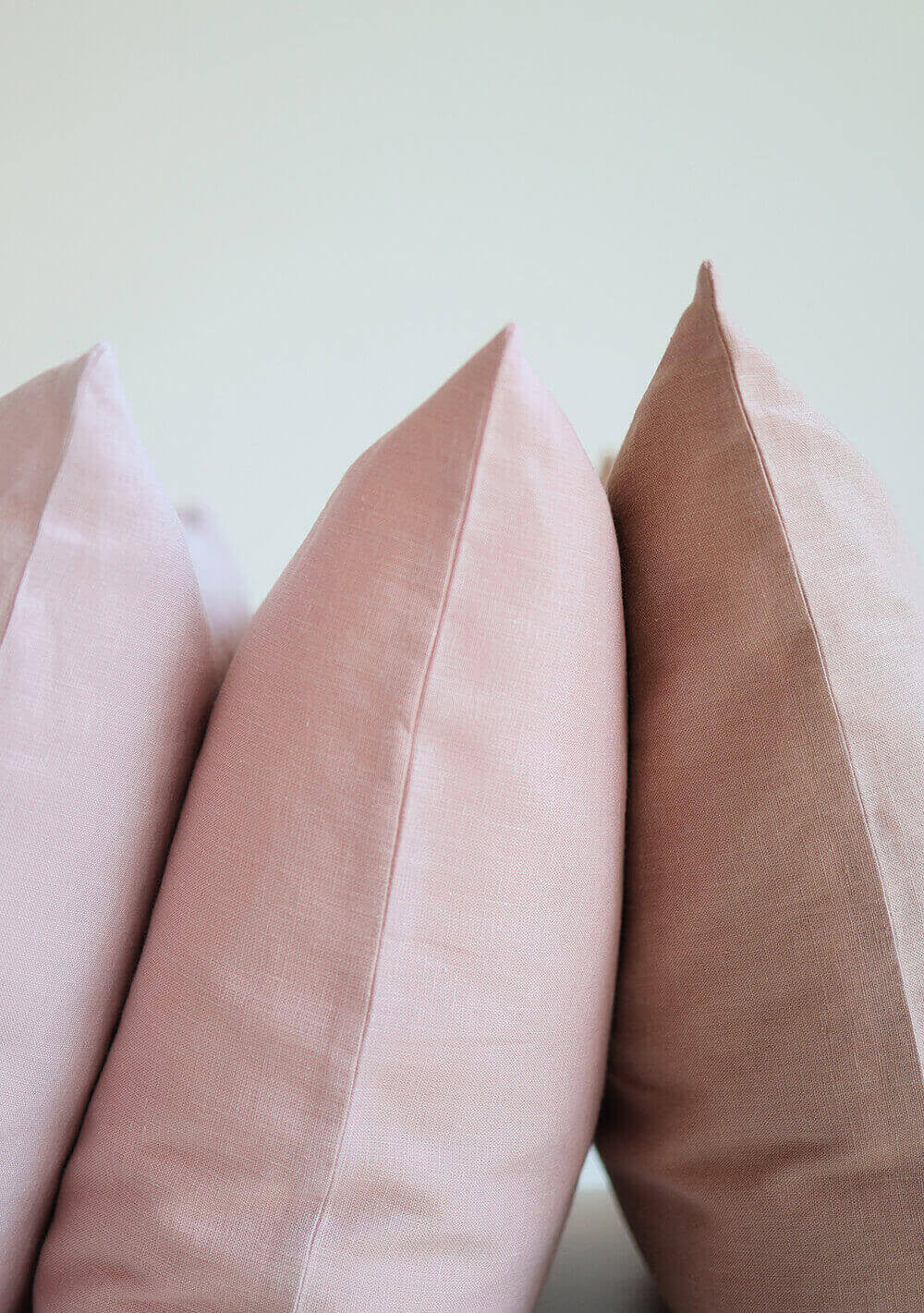 Softened linen pillow cover