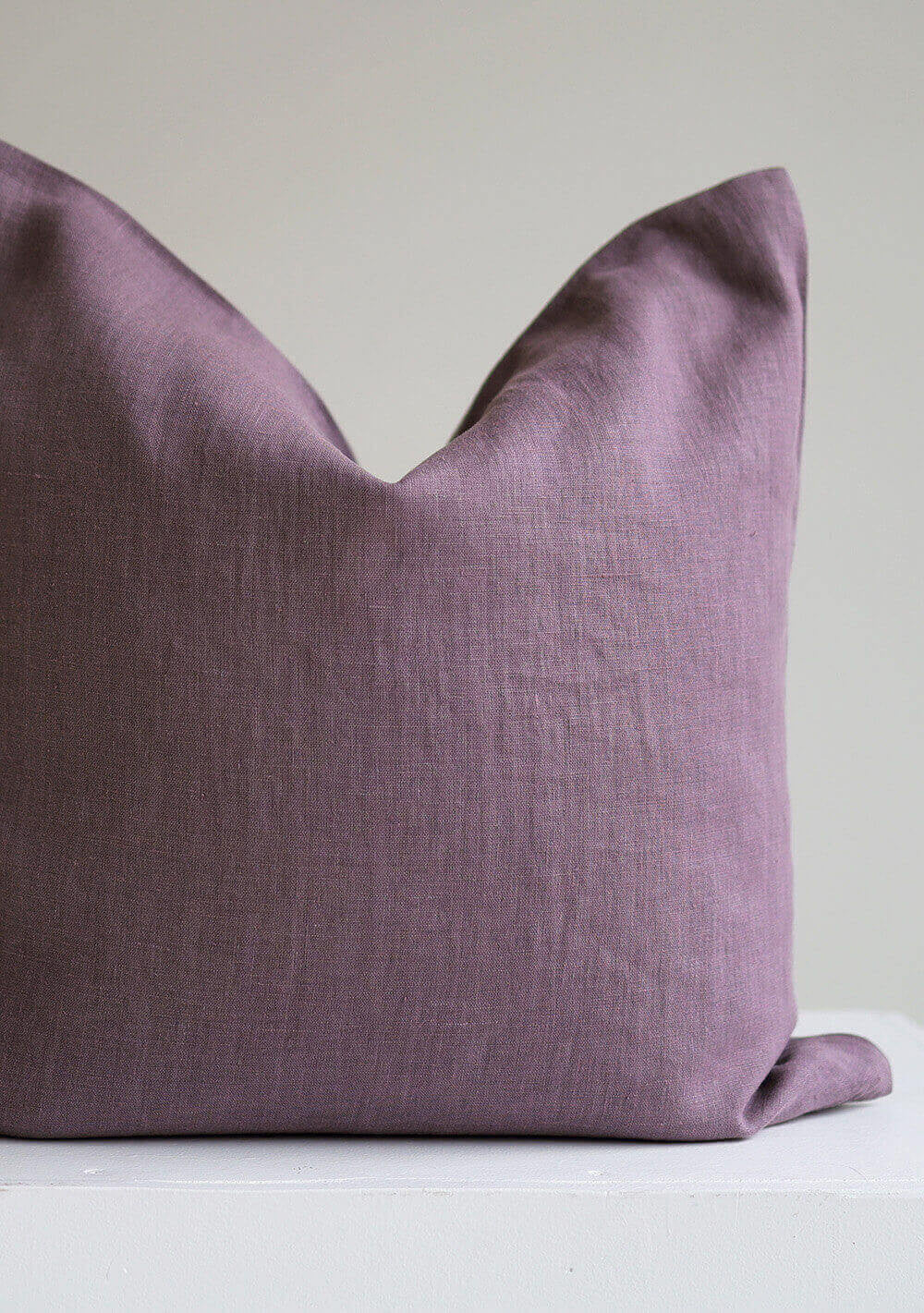Softened linen pillow cover