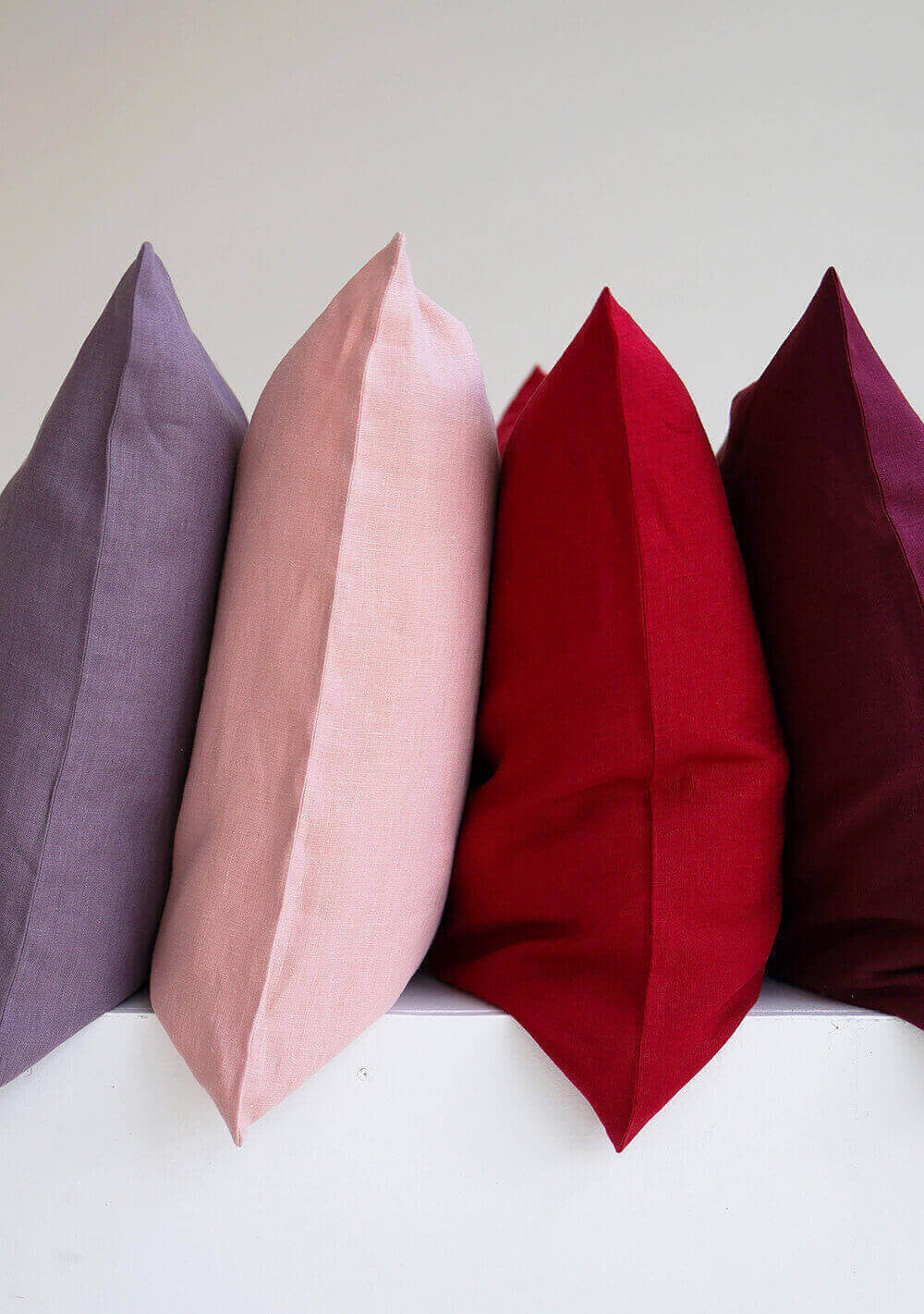 Softened linen pillow cover