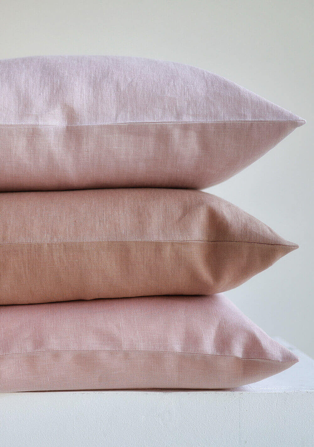 Softened linen pillow cover