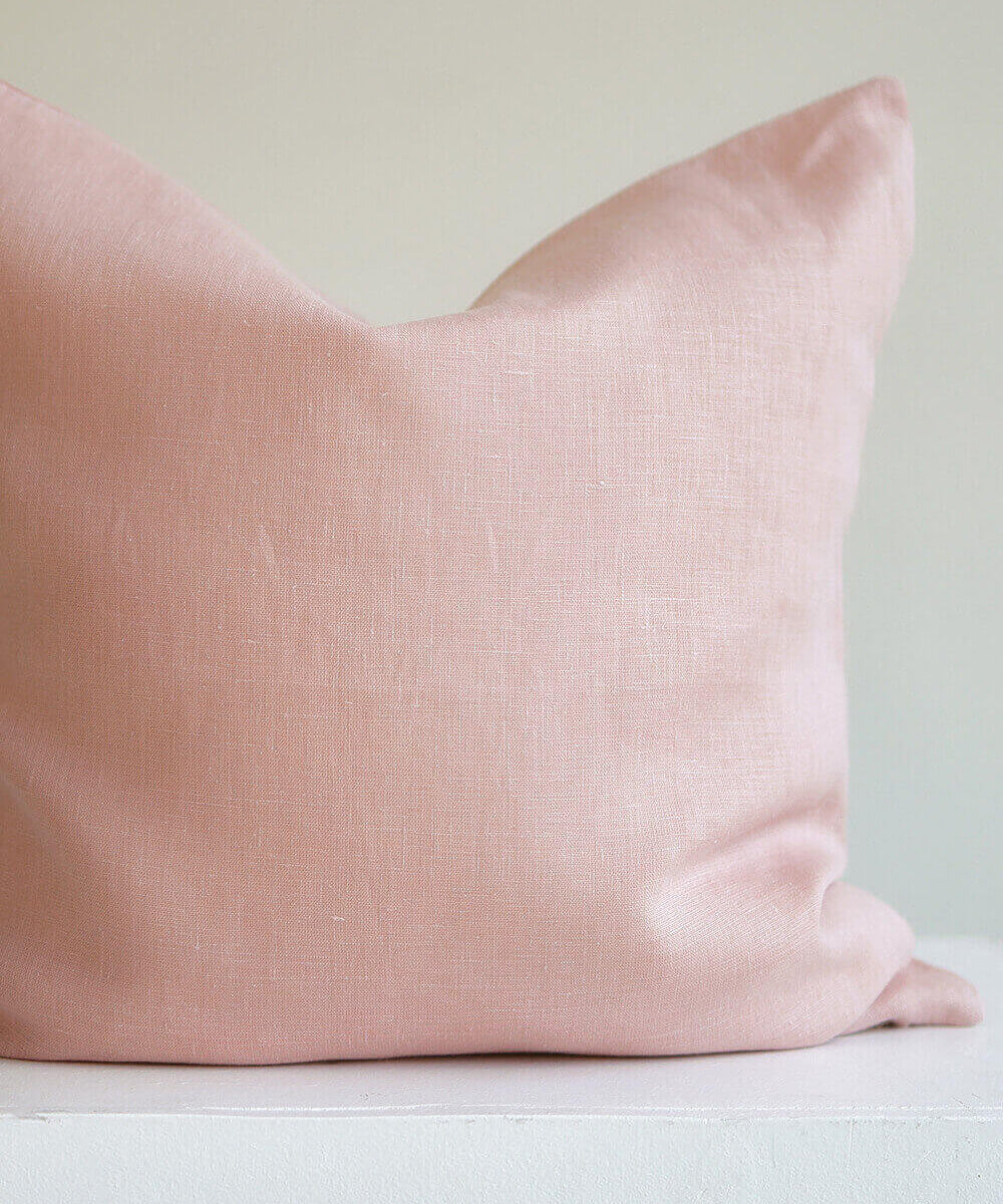 Softened linen pillow cover
