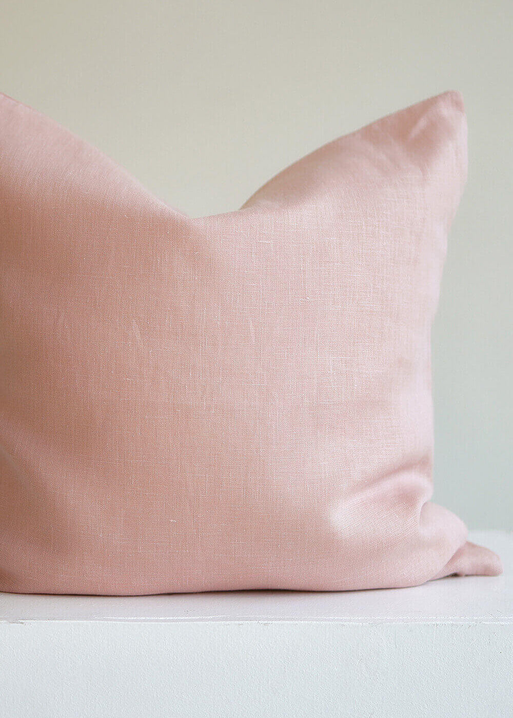 Softened linen pillow cover