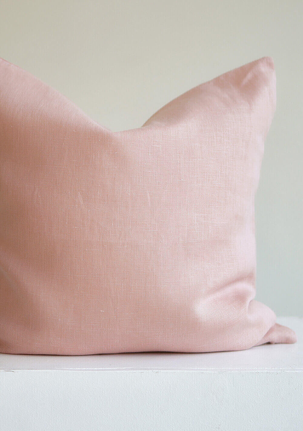 Softened linen pillow cover