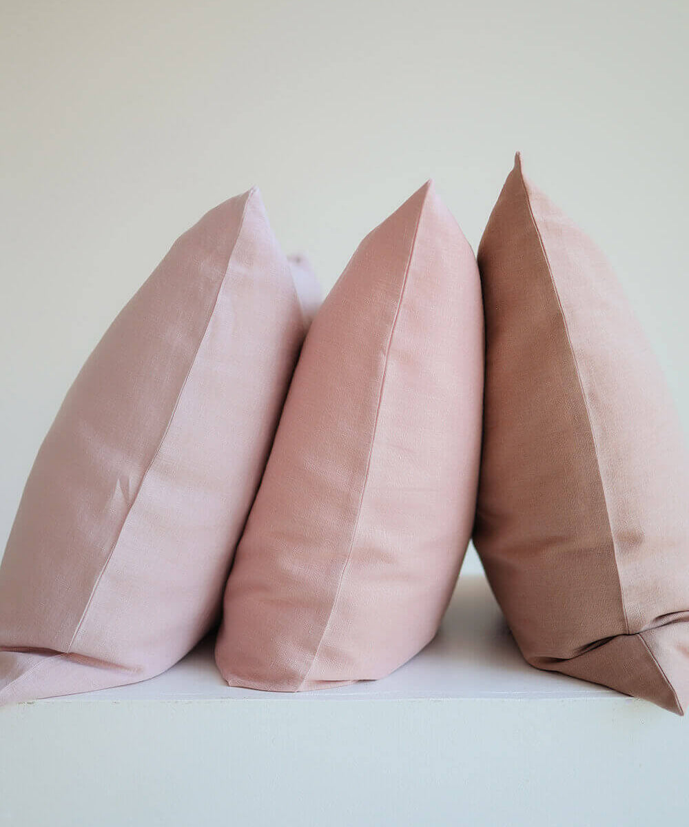 Softened linen pillow cover