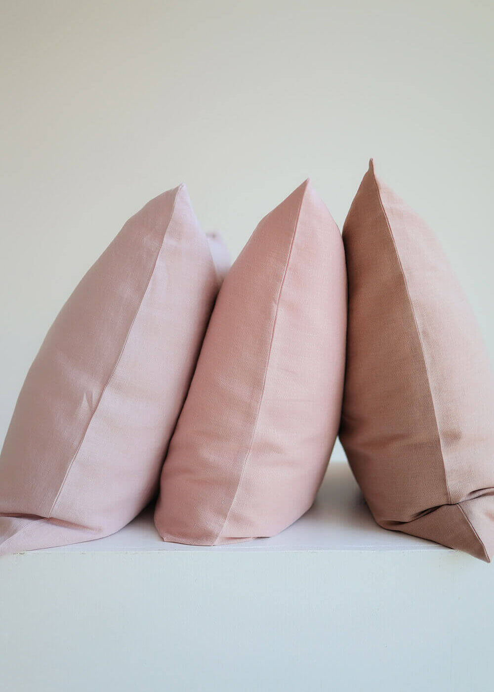 Softened linen pillow cover