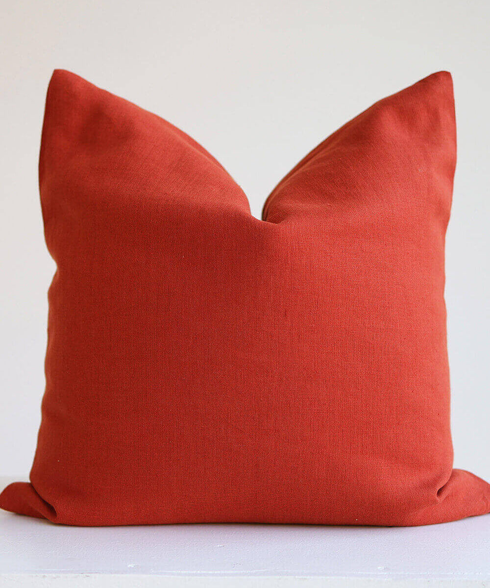 Softened linen pillowcase
