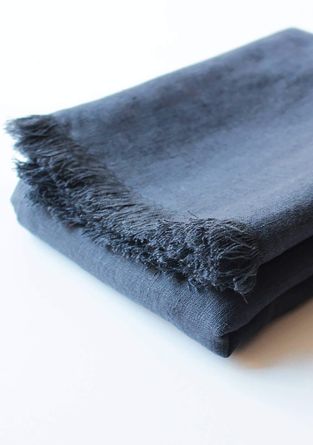 Softened linen throw