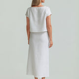 Straight cut linen skirt Cybile