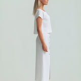 Straight cut linen skirt Cybile