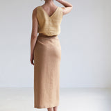 Straight cut linen skirt Cybile