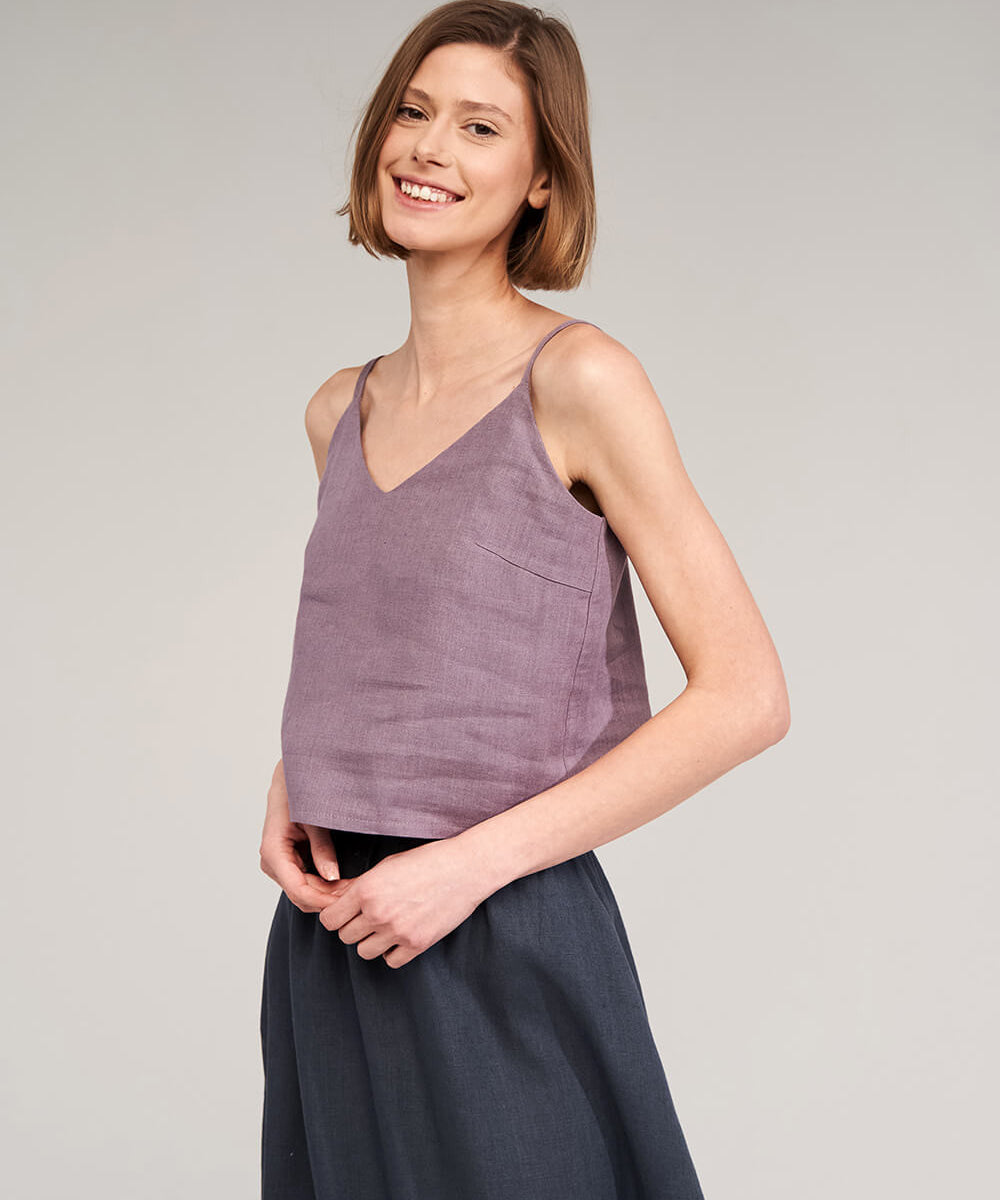Strap linen top Meadow