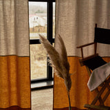 Two tone linen curtain in beige – photo 4
