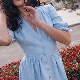 V neck linen dress Grace