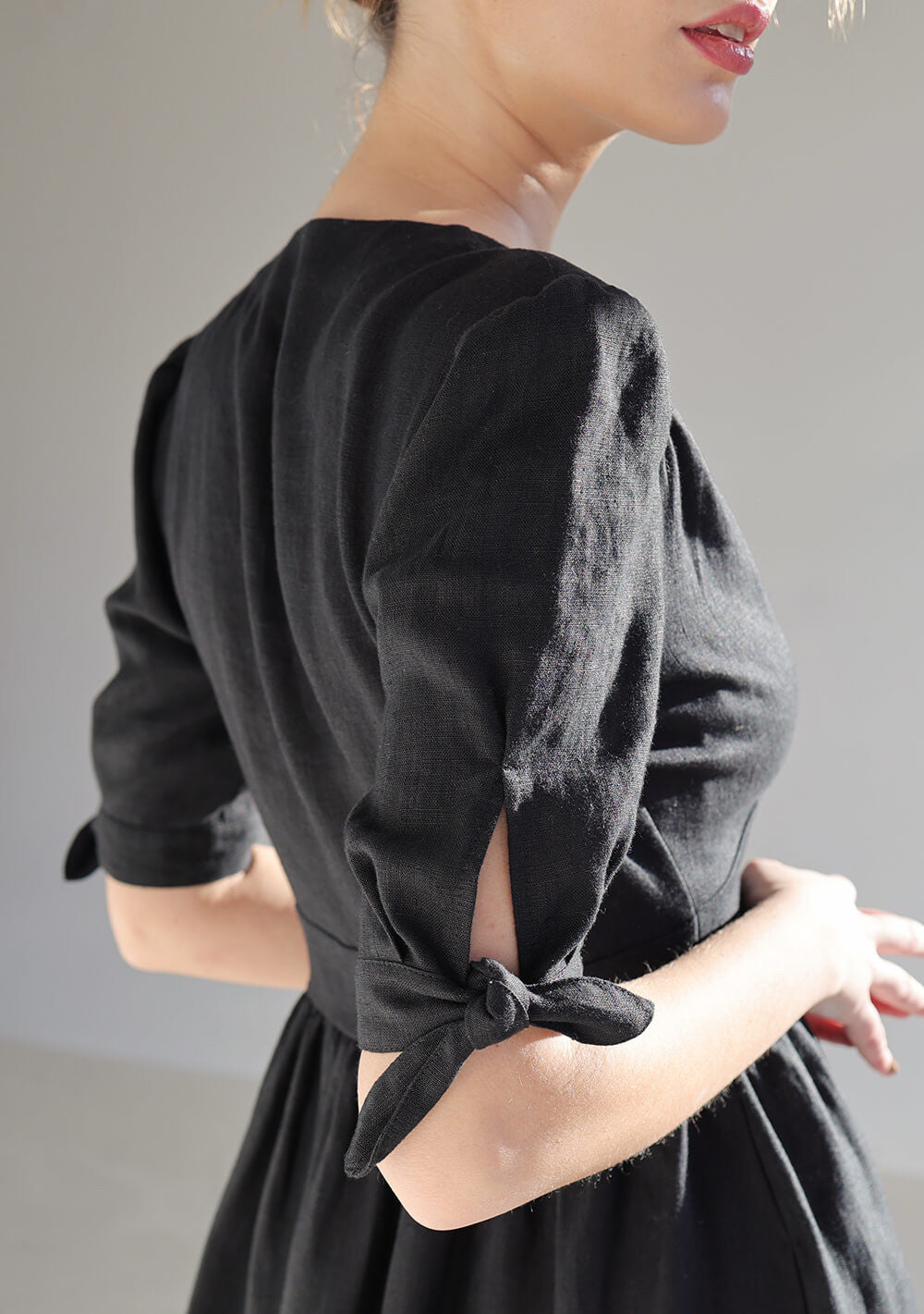 V neck linen dress Grace