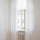 White linen curtain panel – photo 2
