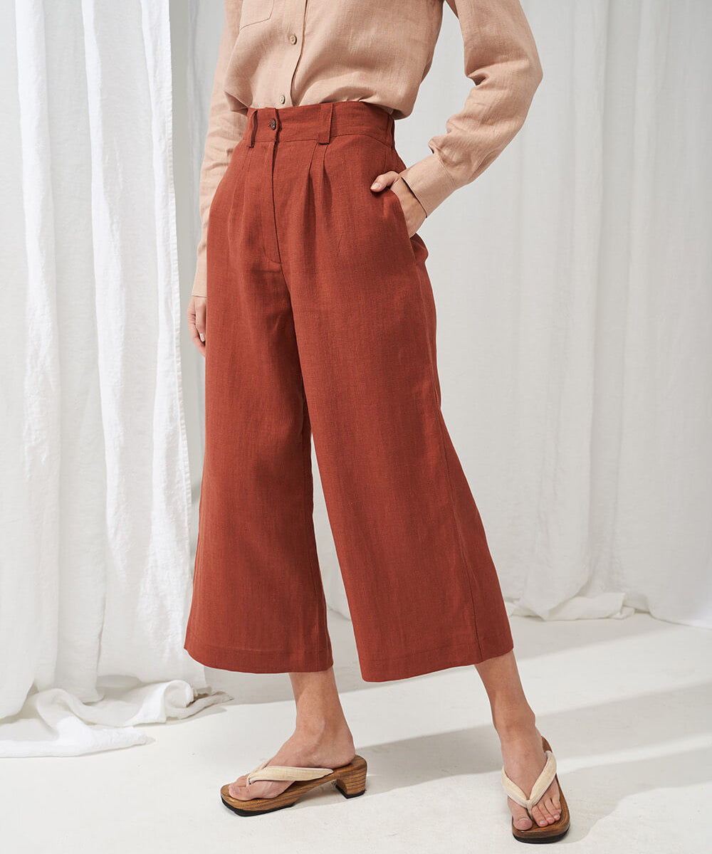 Wide leg linen pants Gemma