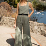 Wide leg linen pants Oakland