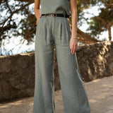 Wide leg linen pants Oakland