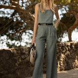 Wide leg linen pants Oakland