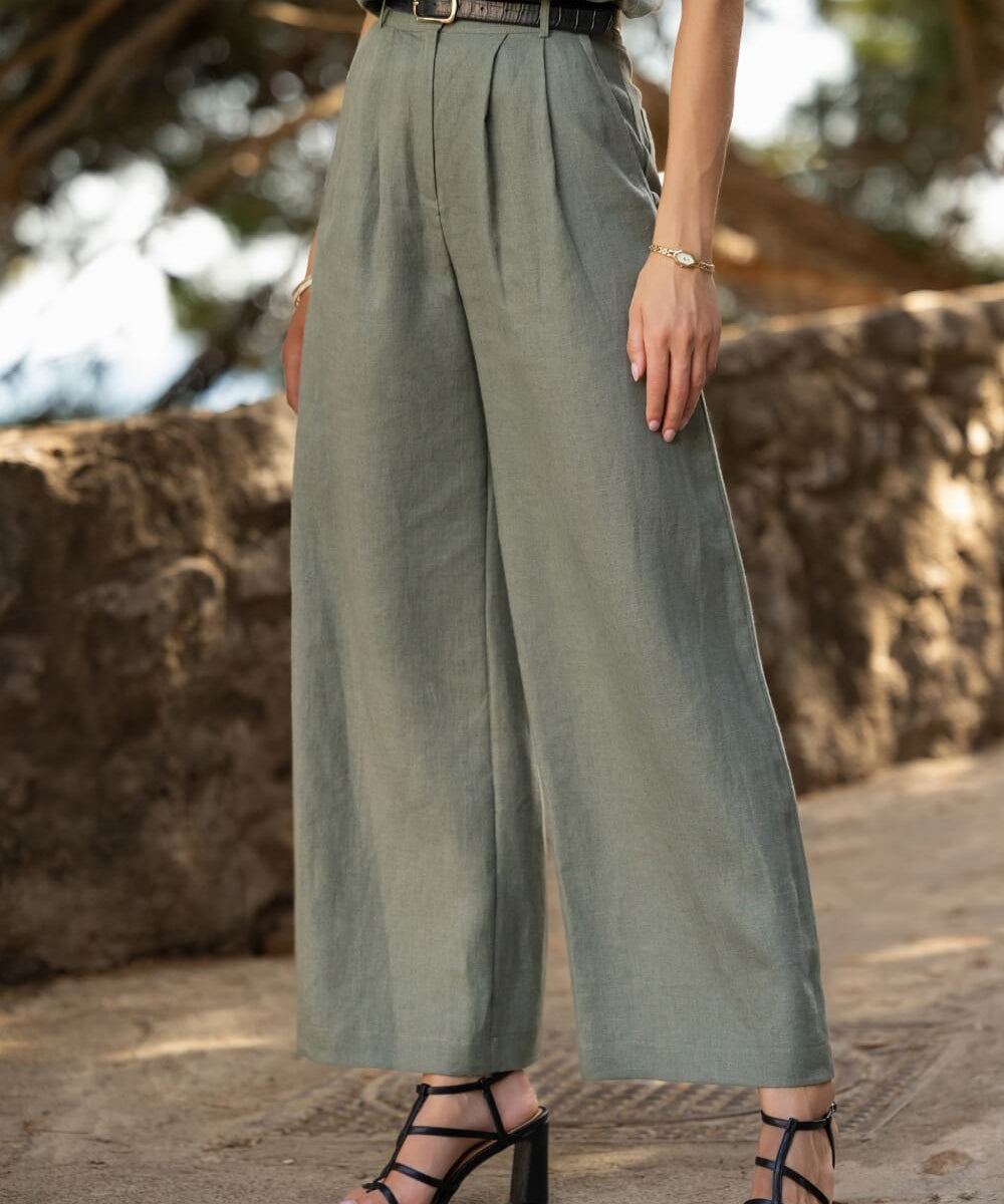 Wide leg linen pants Oakland
