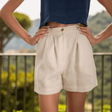 Wide linen shorts Robin