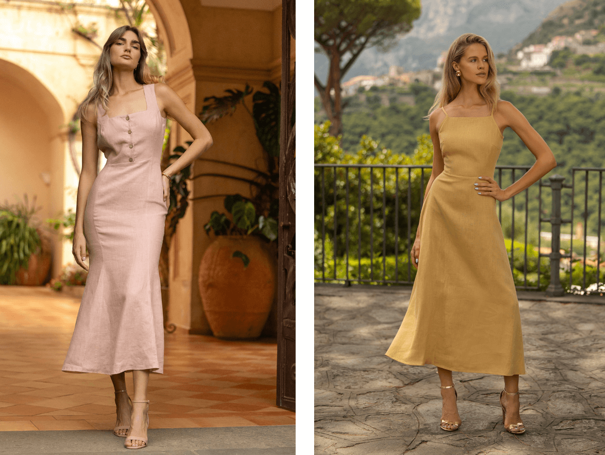 feminine linen dresses