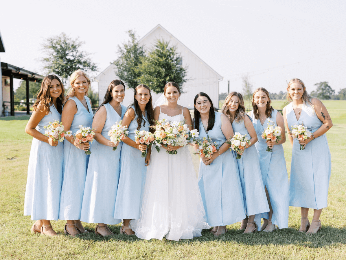 Linen bridesmaid dresses